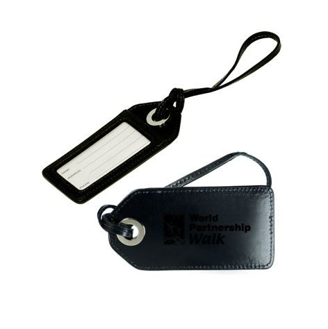 Luggage Tag Black & Burgundy